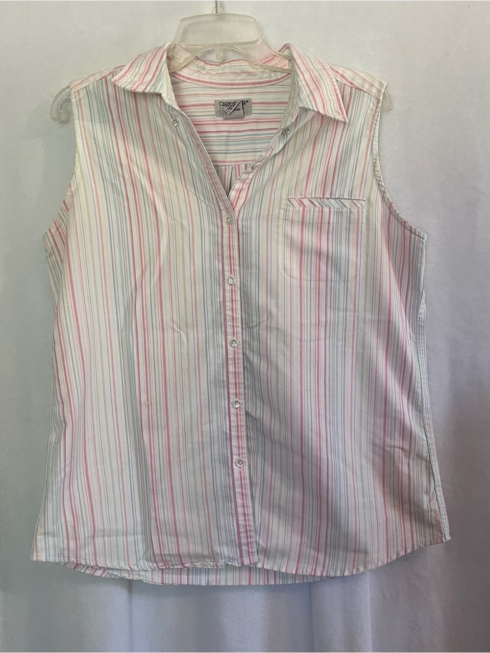 Cabin Creek Pastel Striped Sleeveless Top